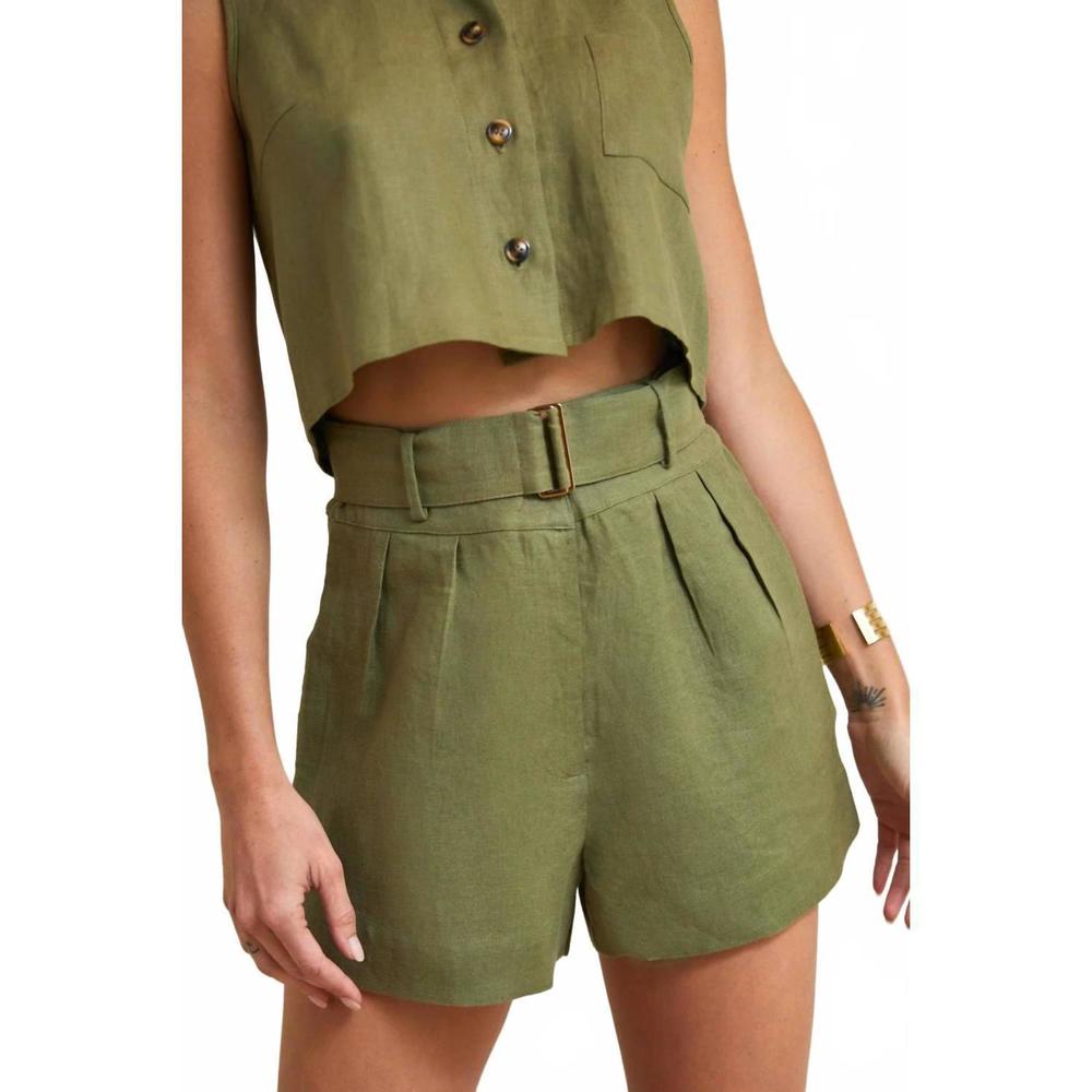 NEW HEVRON zinna high-waist short in olive